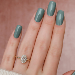 The Natalie Set With A Oval Moissanite
