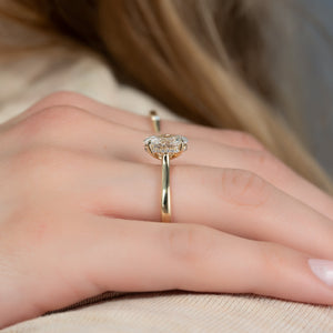 The Natalie Set With A Oval Moissanite