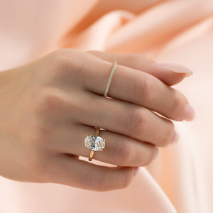 The Natalie Set With A Oval Moissanite