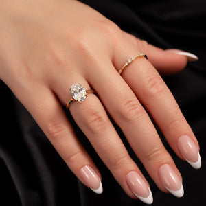 The Natalie Set With A Oval Moissanite