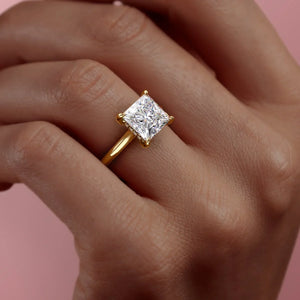 The Natalie Set With A 3 Carat Princess Lab Diamond