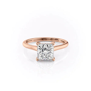 The Natalie Set With A 2.5 Carat Princess Moissanite
