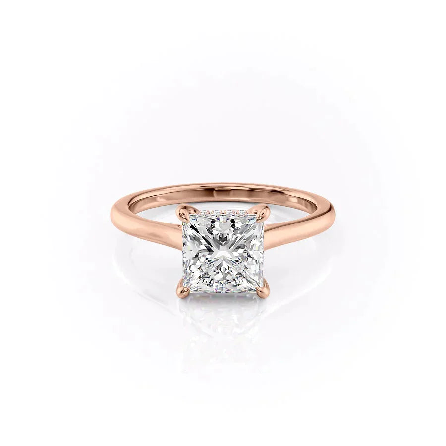 The Natalie Set With A 4.5 Carat Princess Moissanite