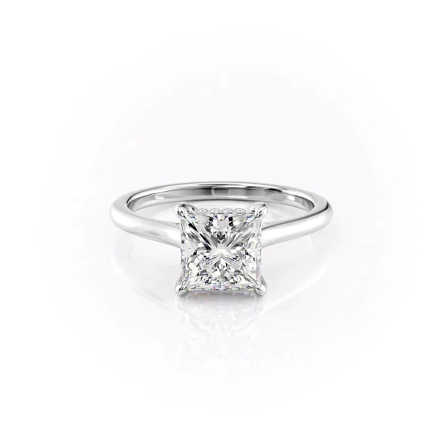 The Natalie Set With A 2.5 Carat Princess Lab Diamond