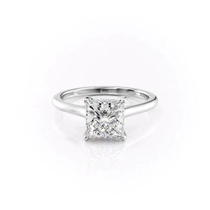 The Natalie Set With A 1 Carat Princess Lab Diamond