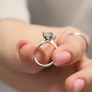 The Natalie Set With A 3 Carat Princess Lab Diamond