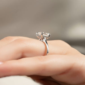 The Natalie Set With A 3 Carat Princess Lab Diamond