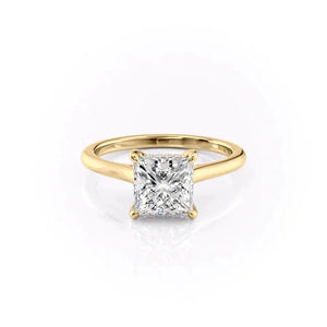 The Natalie Set With A 2 Carat Princess Lab Diamond