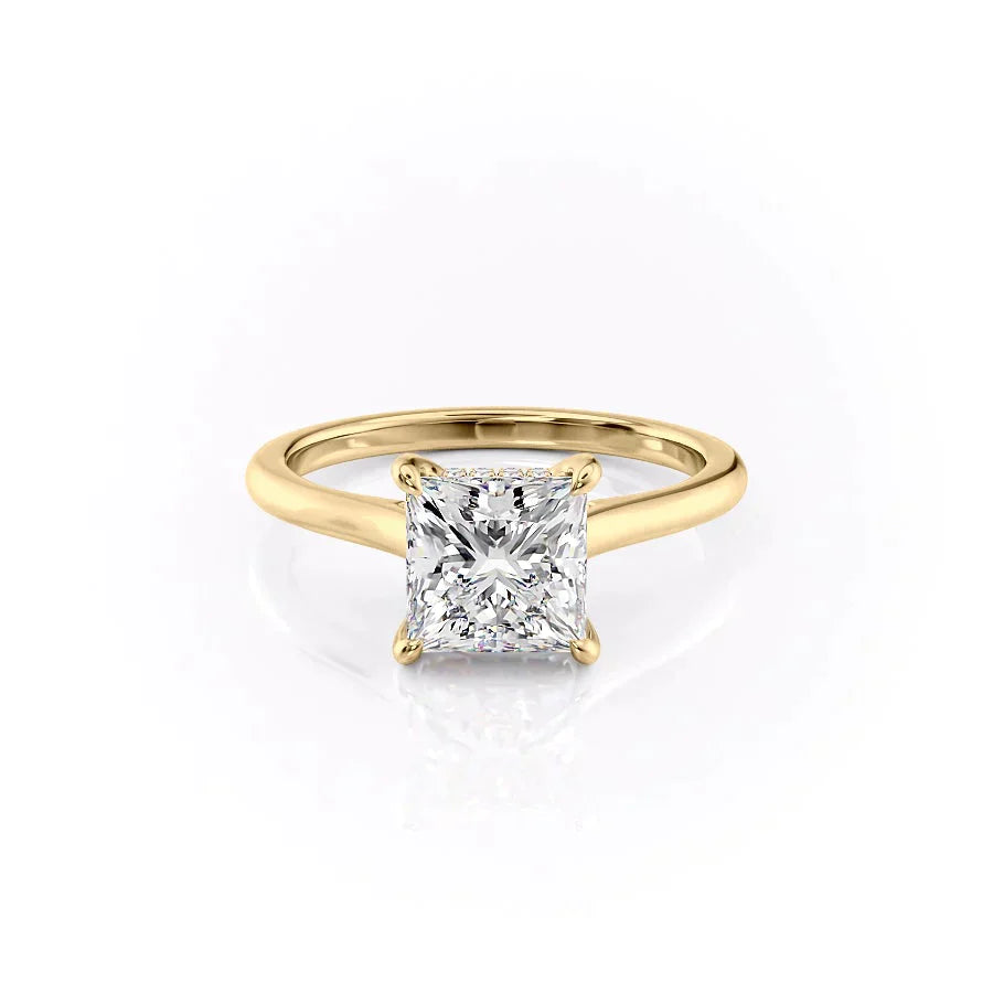 The Natalie Set With A 3.5 Carat Princess Moissanite