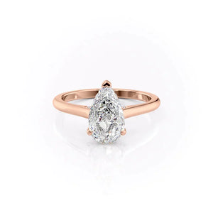 The Natalie Set With A 3 Carat Pear Lab Diamond