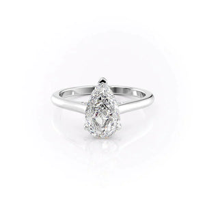 The Natalie Set With A 3 Carat Pear Lab Diamond