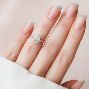 The Natalie Set With A Pear Moissanite