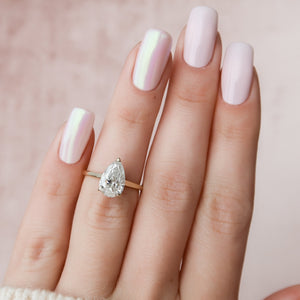 The Natalie Set With A 1 Carat Pear Lab Diamond
