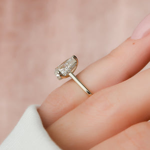 The Natalie Set With A 1 Carat Pear Lab Diamond