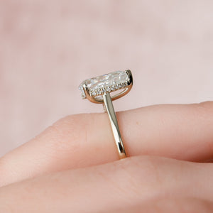 The Natalie Set With A 1 Carat Pear Lab Diamond