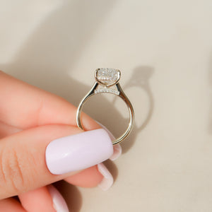 The Natalie Set With A 1 Carat Pear Lab Diamond