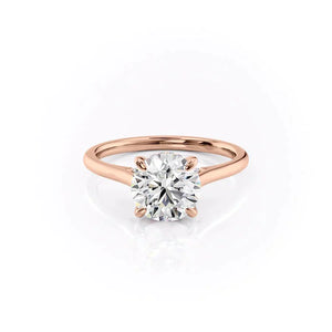 The Natalie Set With A 3.5 Carat Round Moissanite