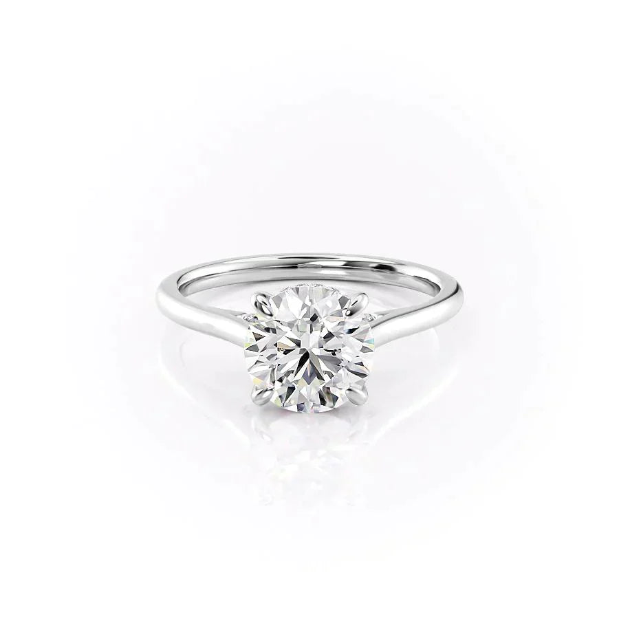 The Natalie Set With A 1.5 Carat Round Lab Diamond