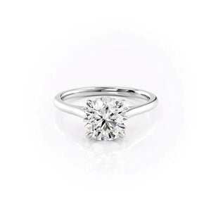 The Natalie Set With A 1.5 Carat Round Lab Diamond
