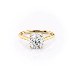 The Natalie Set With A 2.5 Carat Round Lab Diamond