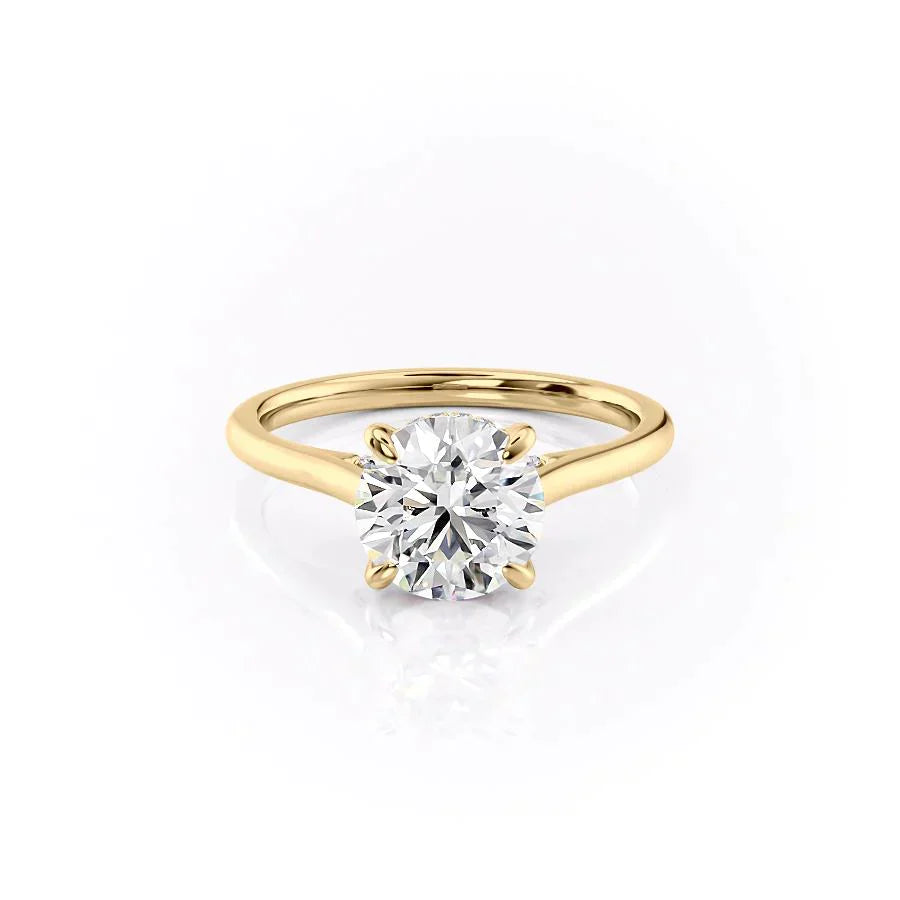 The Natalie Set With A 2.5 Carat Round Moissanite