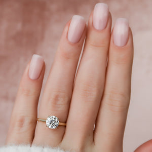 The Natalie Set With A 2.5 Carat Round Lab Diamond