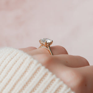 The Natalie Set With A 2.5 Carat Round Lab Diamond