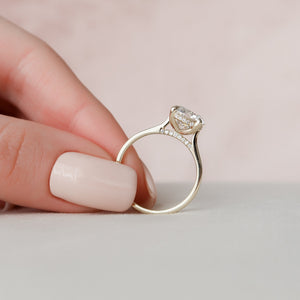 The Natalie Set With A 2.5 Carat Round Lab Diamond