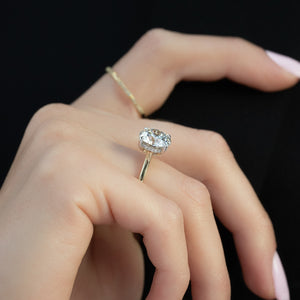 The Natalie Set With A 2.5 Carat Round Lab Diamond