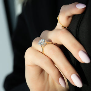 The Natalie Set With A 2.5 Carat Round Lab Diamond