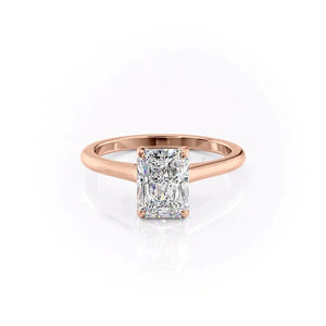 The Natalie Set With A 1 Carat Radiant Lab Diamond