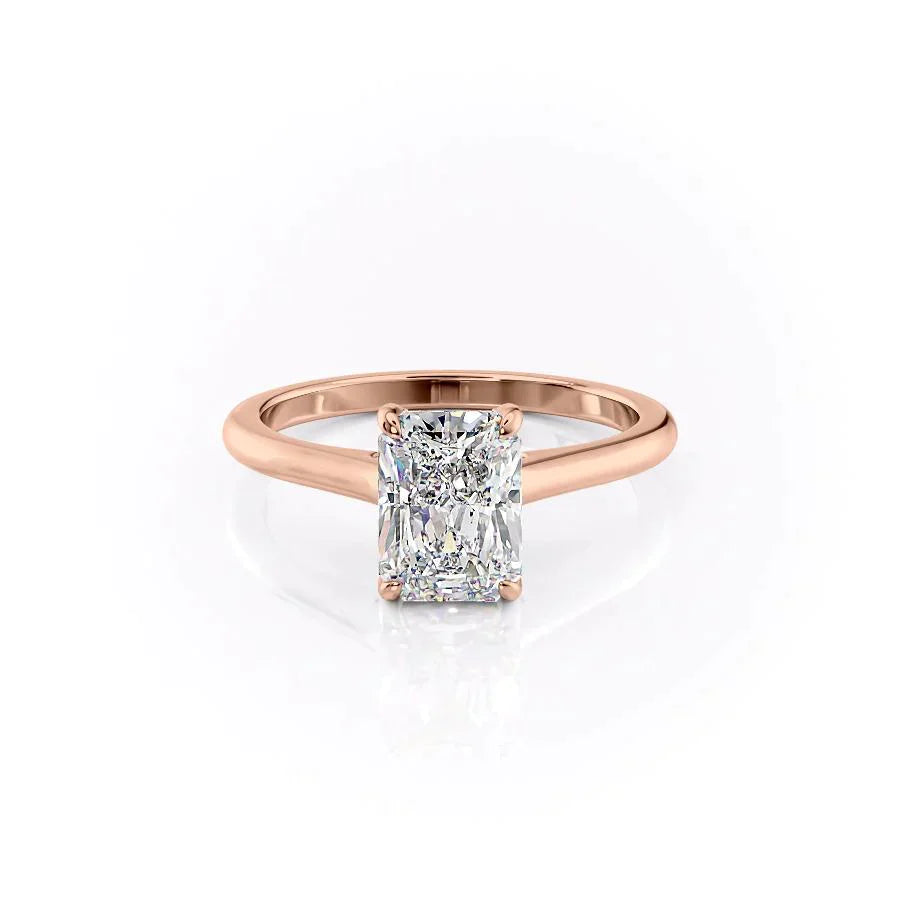 The Natalie Set With A 4.5 Carat Radiant Moissanite