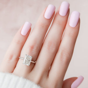 The Natalie Set With A 1 Carat Radiant Lab Diamond