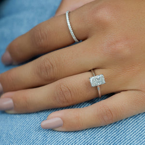 The Natalie Set With A 1 Carat Radiant Lab Diamond