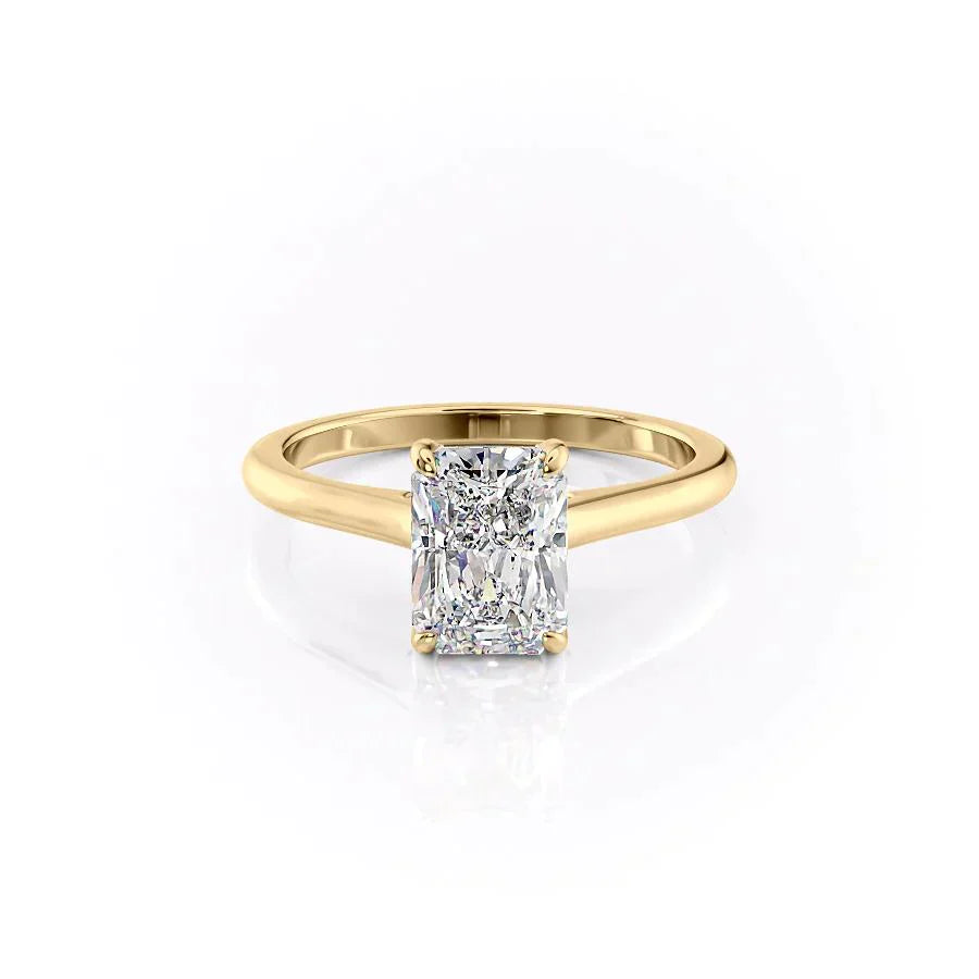 The Natalie Set With A 2 Carat Radiant Lab Diamond