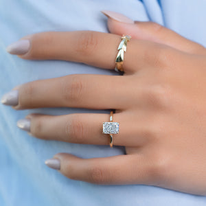 The Natalie Set With A 2 Carat Radiant Lab Diamond