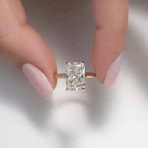 The Natalie Set With A 2 Carat Radiant Lab Diamond