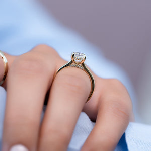 The Natalie Set With A 2 Carat Radiant Lab Diamond