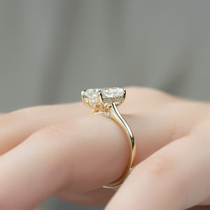 The Natalie Set With A 2 Carat Radiant Lab Diamond