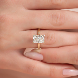 The Natalie Set With A 2 Carat Radiant Lab Diamond