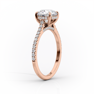 The Pave Natalie Set With A 1 Carat Marquise Lab Diamond