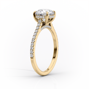 The Pave Natalie Set With A 2 Carat Marquise Lab Diamond