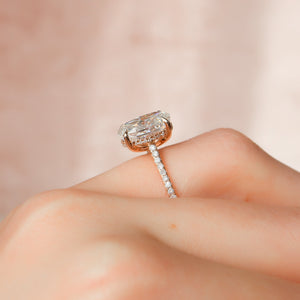 The Pave Natalie Set With A 2.5 Carat Oval Lab Diamond