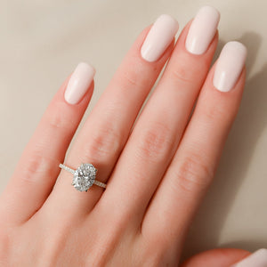 The Pave Natalie Set With A 3 Carat Oval Lab Diamond