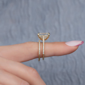 The Pave Natalie Set With A 3 Carat Princess Lab Diamond