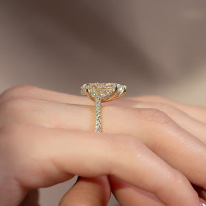 The Pave Natalie Set With A Pear Moissanite
