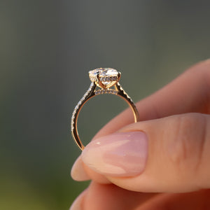 The Pave Natalie Set With A 1 Carat Round Lab Diamond