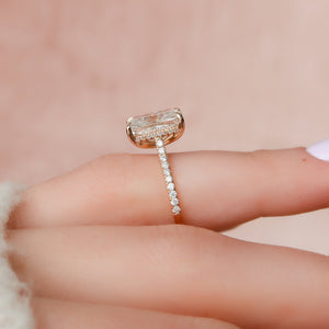 The Pave Natalie Set With A 2 Carat Radiant Lab Diamond