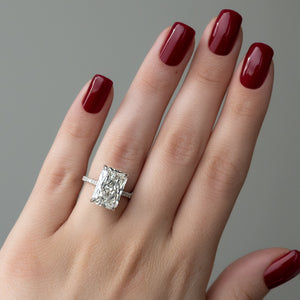 The Pave Natalie Set With A 1.5 Carat Radiant Lab Diamond