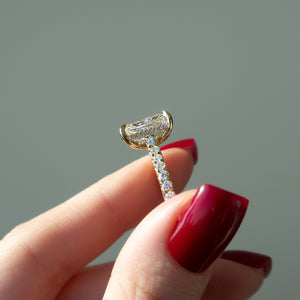 The Pave Natalie Set With A 1 Carat Radiant Lab Diamond